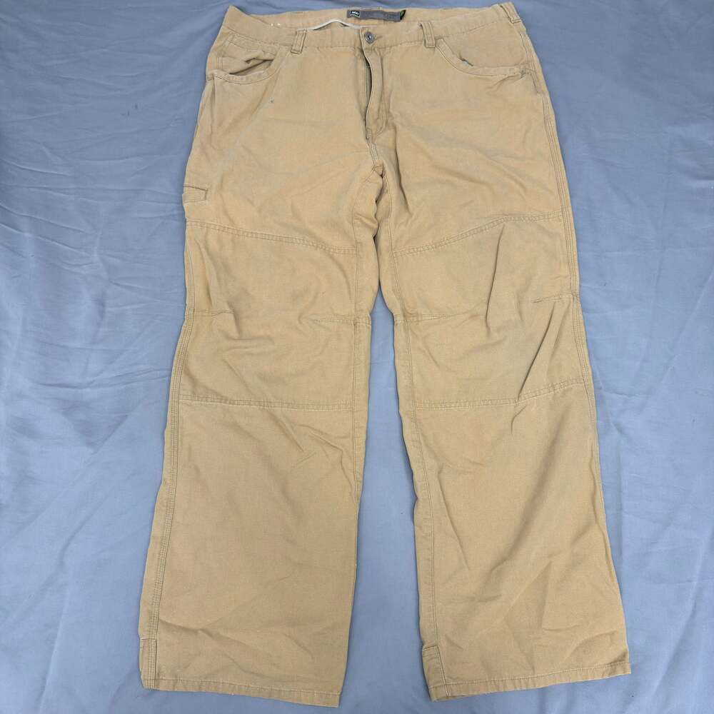 REI Men's 38x30 Khakis Beige Straight Outdoor Canvas Work Organic Cotton Pants‎